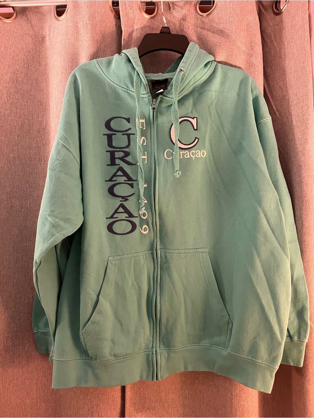 Mint Green Curaçao Zip-Up Hoodie Jacket